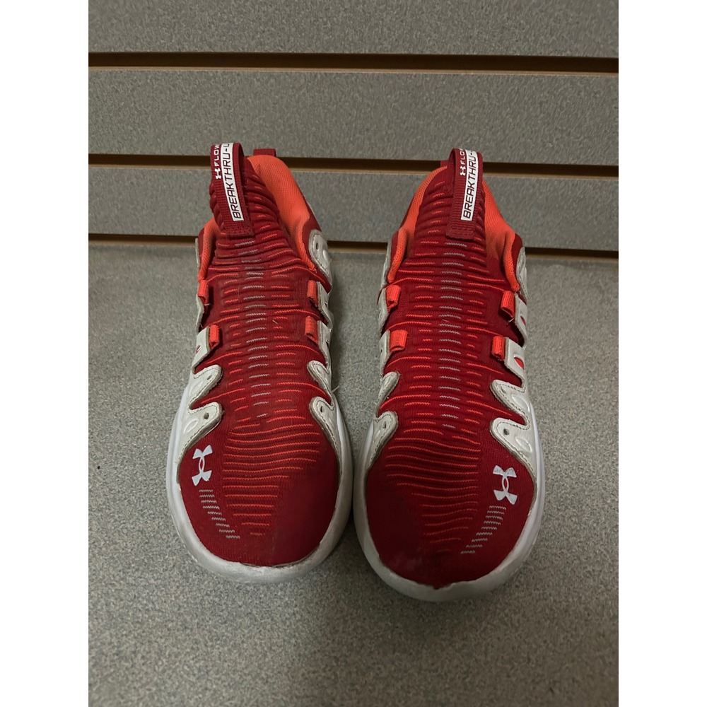 Under Armour Flow Breakthru 4 Women Basketball Shoes Red White Size 9 No laces!!